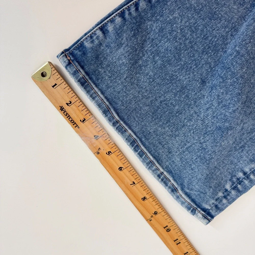 American Eagle‎ Women 6 Long Tall Blue Distressed Flare Jeans Next Level Stretch
